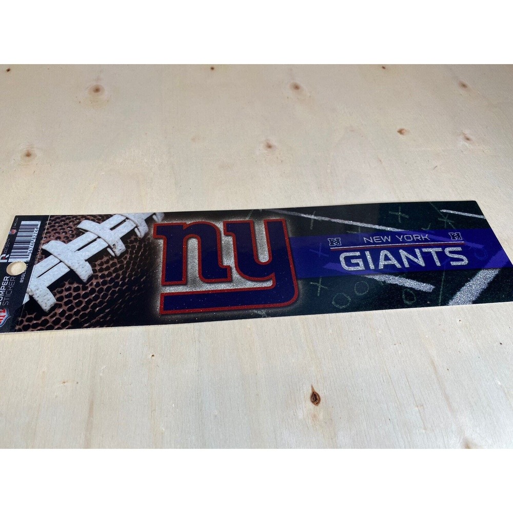 New York Giants Bumper‎ Sticker Football NFL Brand Glitter Design Licensed